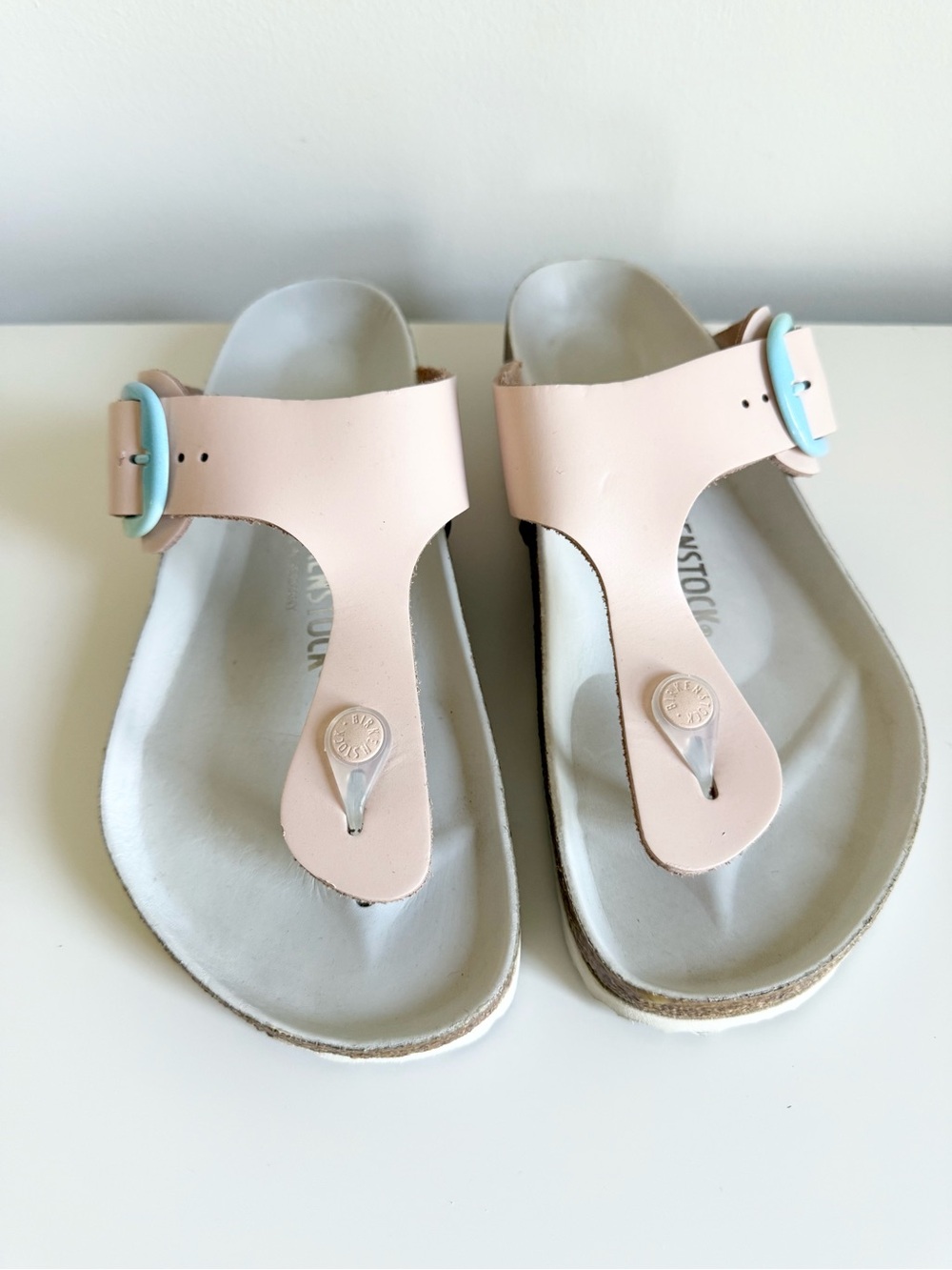 Birkenstock Gizeh Big Buckle Ombre Light Rose Leather Thong Sandals 40 260 9/9.5 - Picture 10 of 15